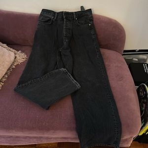 Zara black wide a baggy jeans. Size 4. Great condition